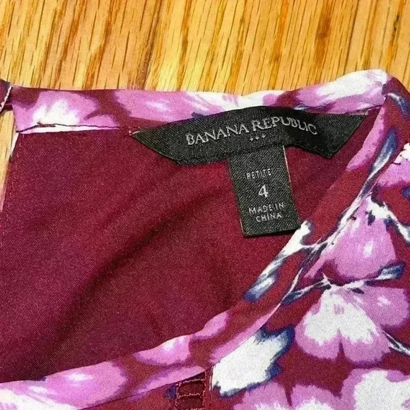 NWOT Banana Republic Ginko Acordian Pleat Floral Midi Dress sz 4 - Picture 3 of 6